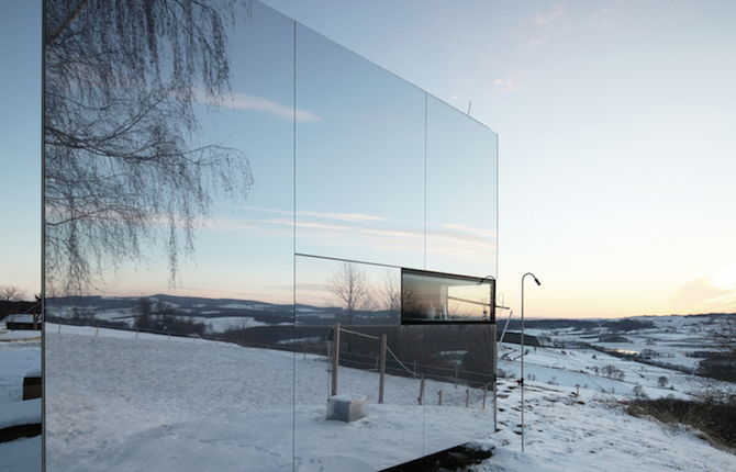 Mirrored Invisible Cabin