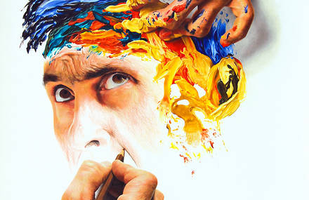 La peinture aux crayons