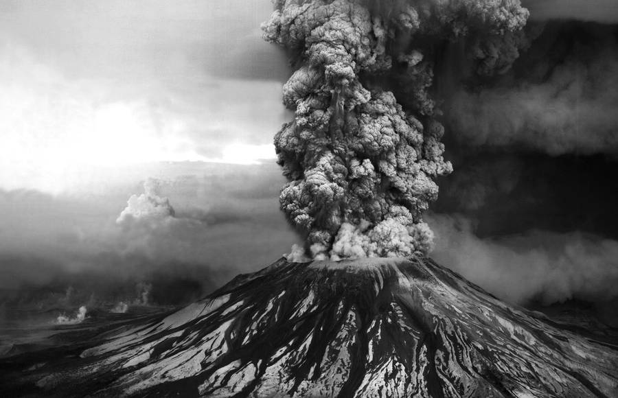 35-Year-Old Photography of the Mount St. Helens Eruption