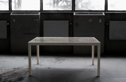 A Wooden Coffee Table with a Magnetic Maze