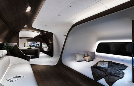 Luxurious and Warm Aircraft Cabin