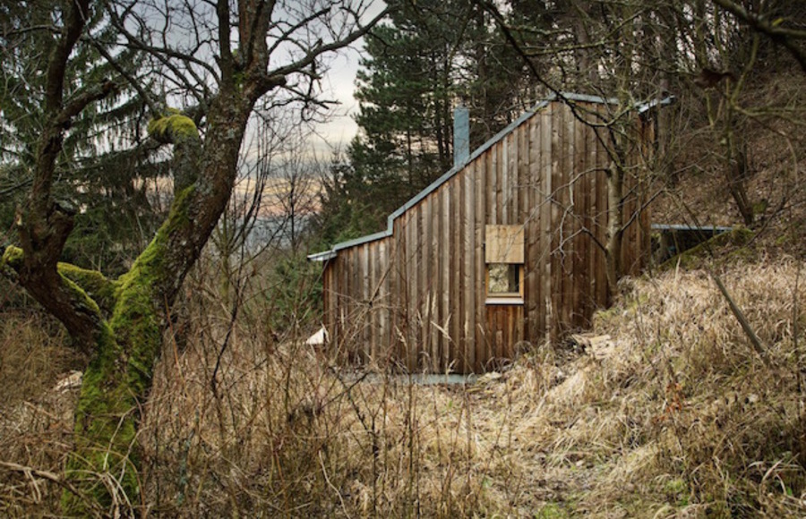 Minimalist Hut in Austrian Forest