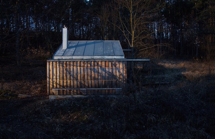 Minimalist Hut in Austrian Forest