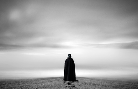 Pop Culture Characters in Mysterious Dark Landscapes