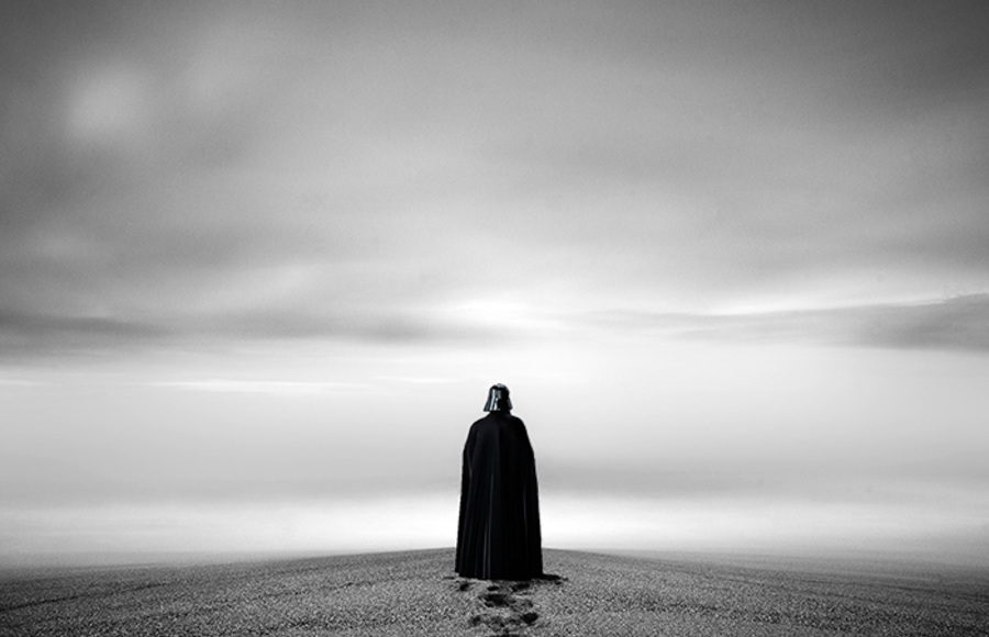 Pop Culture Characters in Mysterious Dark Landscapes