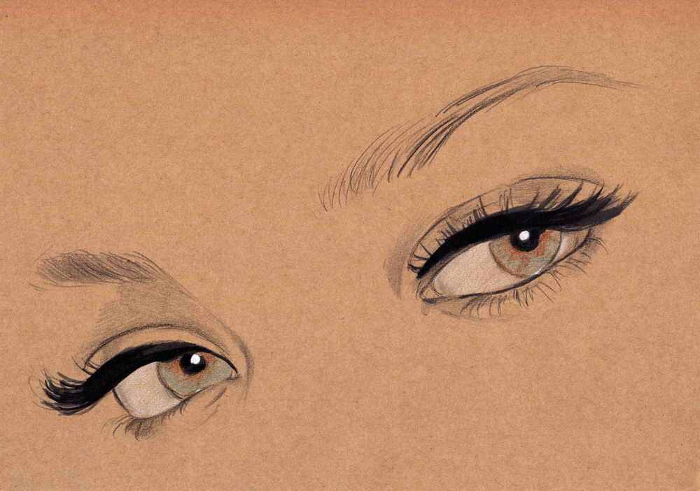 Чуть чуть прищурь глаза. Женские глаза карандашом. Прищуренные глаза рисунок. Прищуренный взгляд рисунок. Глаз в иллюстраторе.