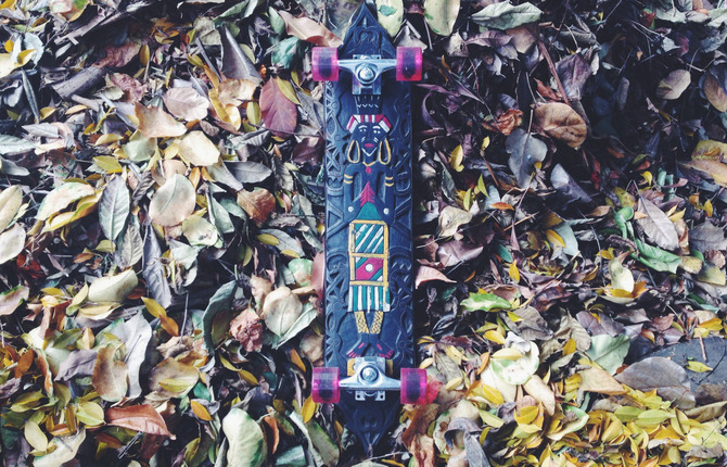 Traditional Indonesian Shield Turned into Skateboard