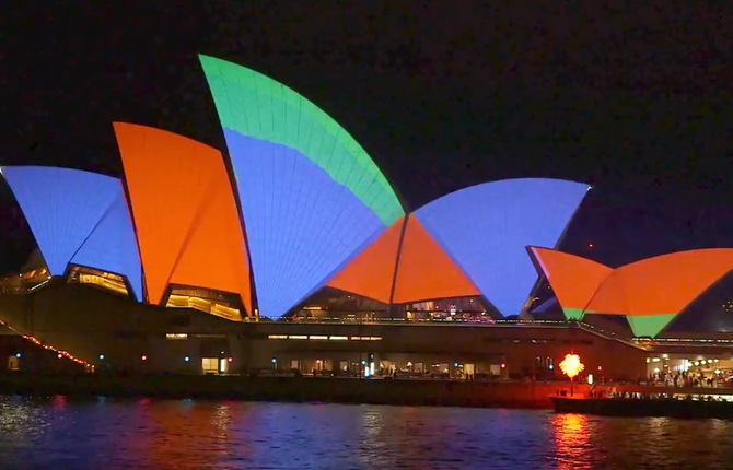 A Mapping Projection on the Sydney Opera House