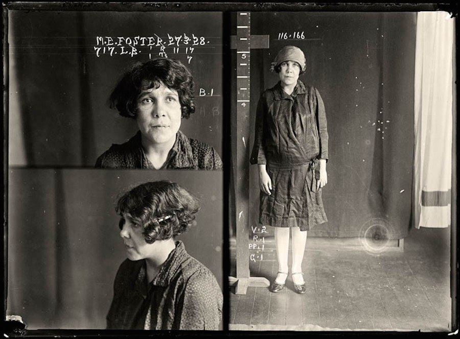 May Ethel Foster, criminal record number 717LB, 27 March 1928. State Reformatory for Women, Long Bay.