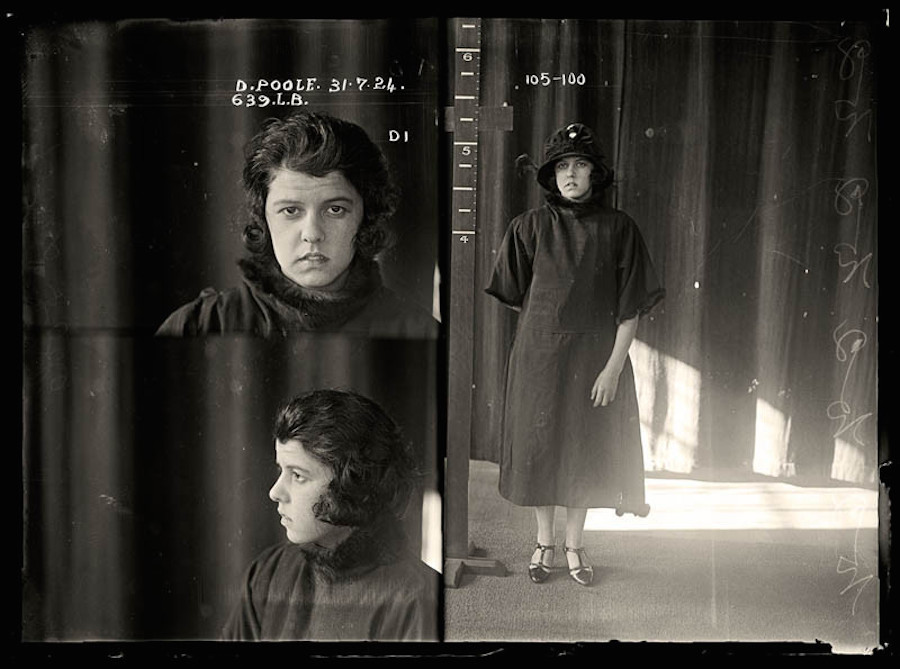 Doris Winifred Poole, criminal record number 639LB, 31 July 1924. State Reformatory for Women, Long Bay, NSW.