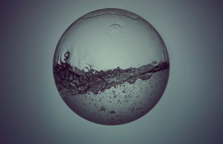 Flying Bubbles of Water