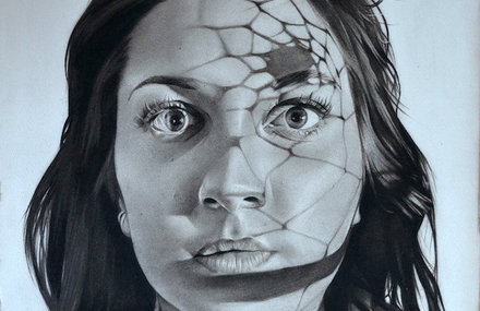 Charcoal Portraits with Shadows