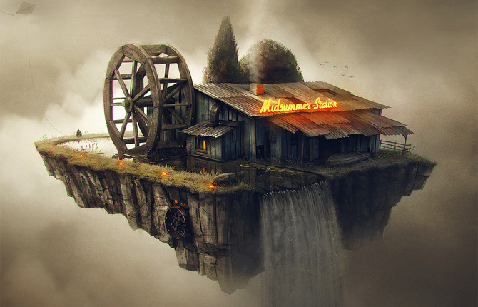 Digital Paintings of Surreal Islands