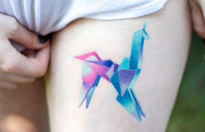 Colorful Geometrical Tattoos