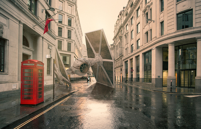 Star Wars Spaceship Aground in Real Life