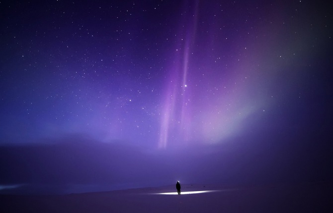 Wanderer in The Arctic Emptiness
