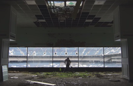 BMX Session in an Abandoned Stadium