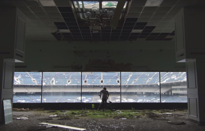 BMX Session in an Abandoned Stadium