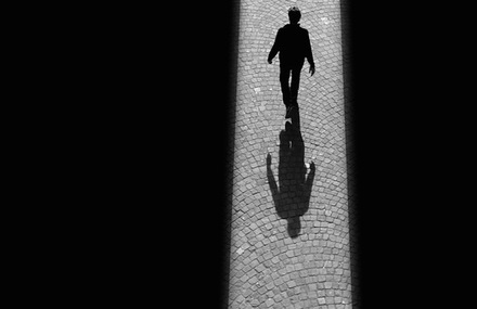 Black and White Photography of Silhouettes