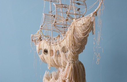 Pearl Sailing Ship Sculpture