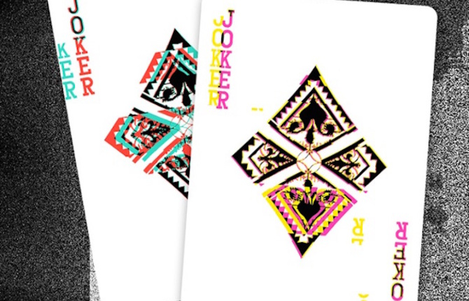 Deck of Playing Cards Featuring Glitches