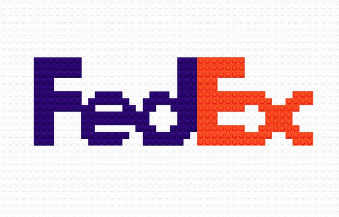 Brands Logos Digitally Designed with LEGO Bricks