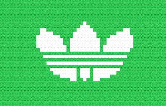 Brands Logos Digitally Designed with LEGO Bricks