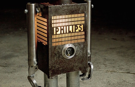 Illuminated Metal Robots