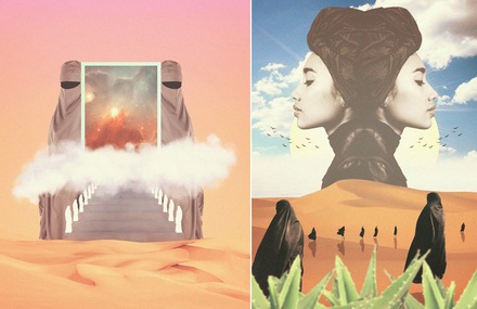 Retro-Futuristic Digital Collages by Khan Nova