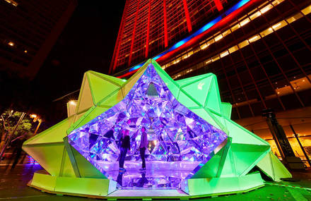 Kaleidoscopic Origami Dome