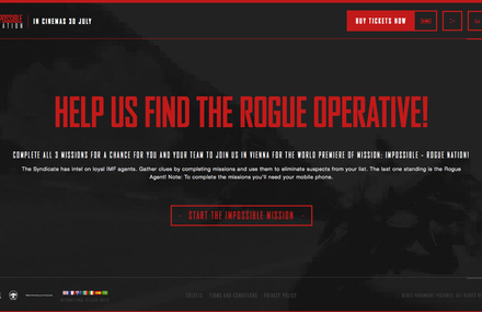 Mission: Impossible – Rogue Nation interactive site