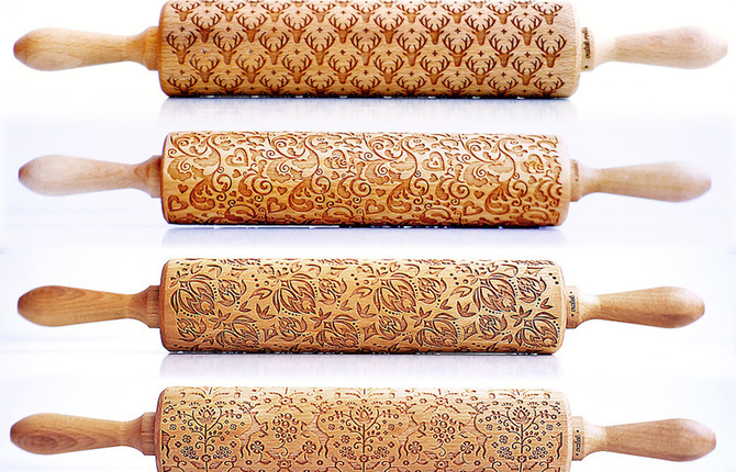 New Laser Engraved Wooden Rolling Pins