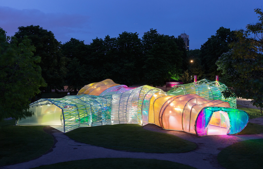 Colorful Cave Pavilion Installation