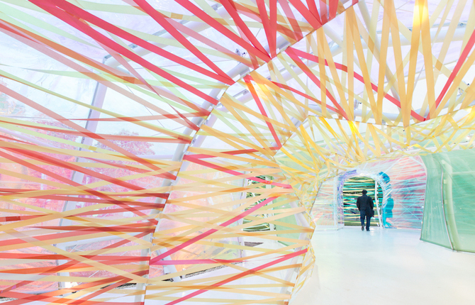 Colorful Cave Pavilion Installation