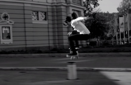 Freedom Black and White Skateboard Session