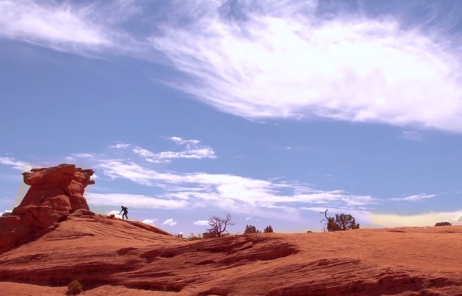 A Skateboard Ride From Rocky Desert to Cityscapes