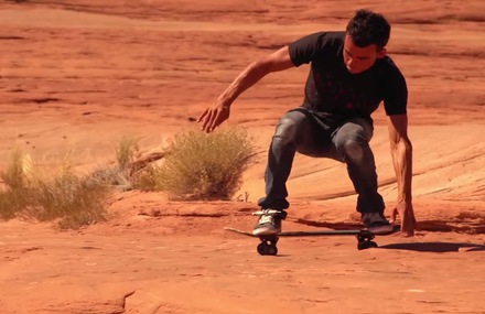 A Skateboard Ride From Rocky Desert to Cityscapes