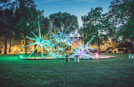 White Enlightened Sky Pavilion Installation