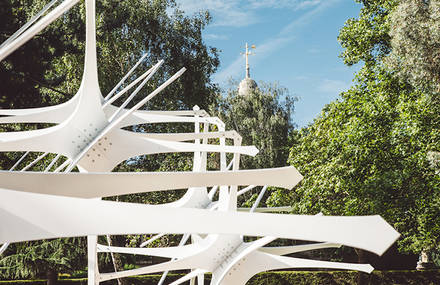 White Enlightened Sky Pavilion Installation