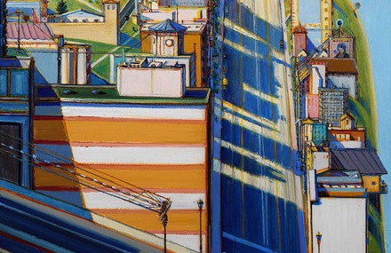Beautiful Roads and City Paintings by Wayne Thiebaud
