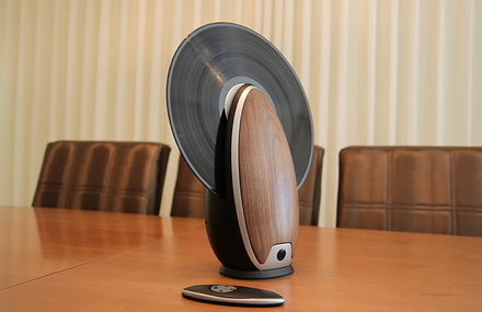 Vertical Vinyl Records Player