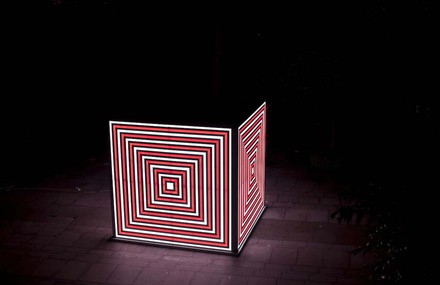 Light and Sound Cube Installation
