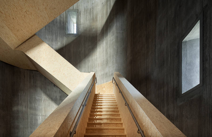 Wooden Stairs in a Water Tower