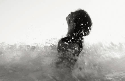 Black and White Underwater Photography of Children