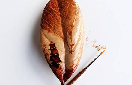 Coffeetopia Leaf Paintings