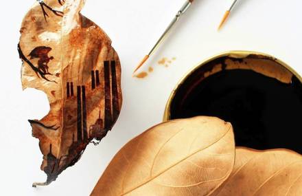 Coffeetopia Leaf Paintings