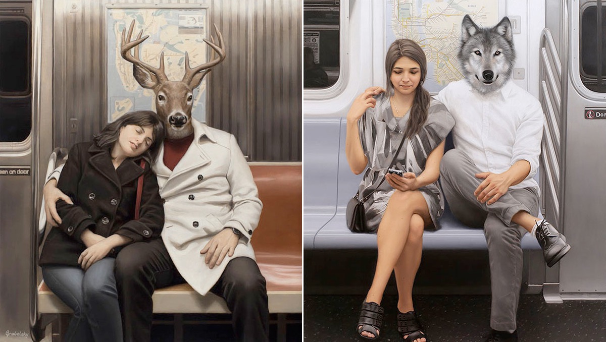 Couple in the metro