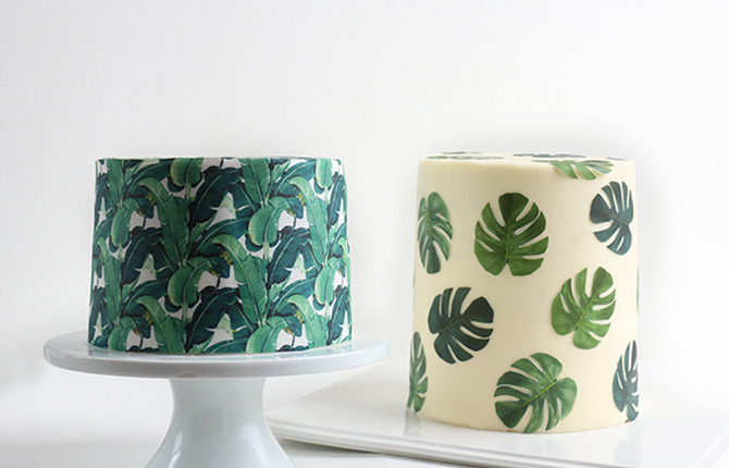 Tropical Wallpaper Cakes