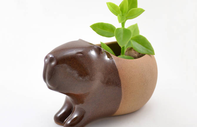 Handmade Ceramic Animal Planters