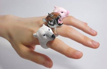 Handmade Rings with Animals Around Your Fingers